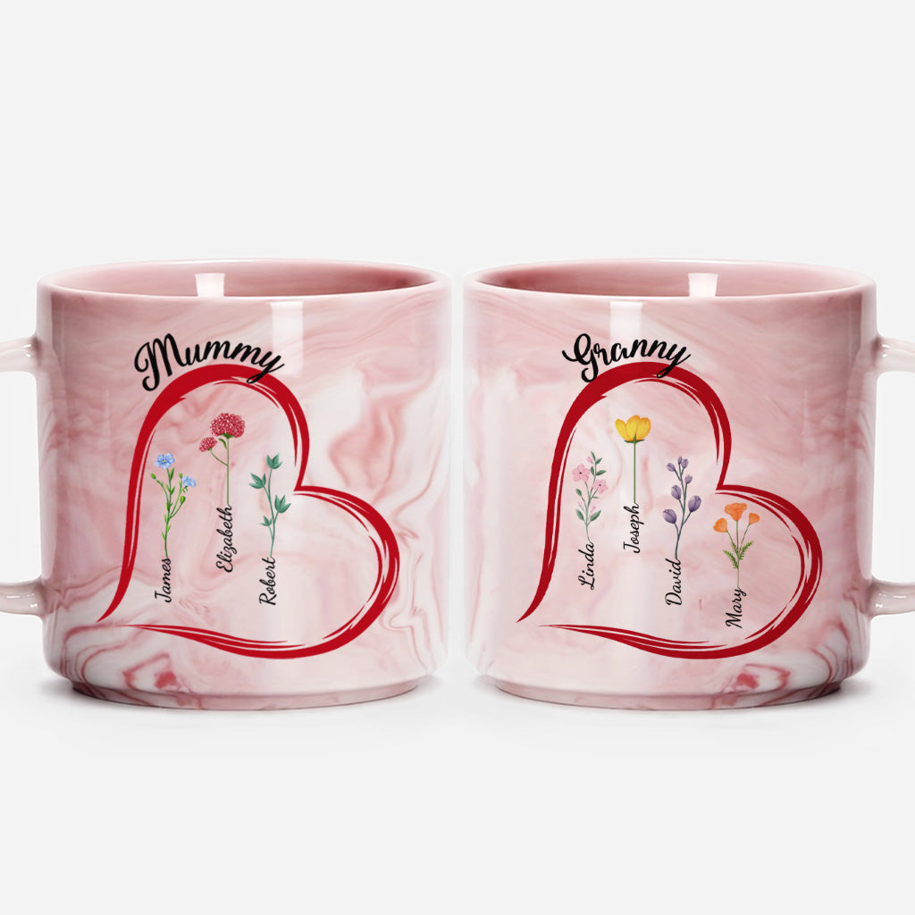 4001MUK1 personalized gifts for her grandma mom love marble mug 4001M