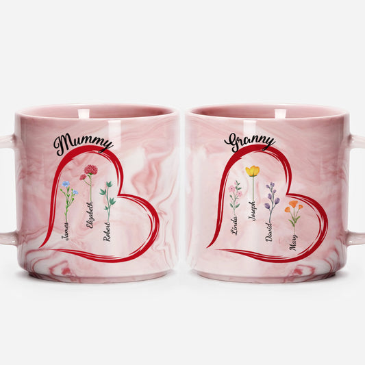 4001MUK1 personalized gifts for her grandma mom love marble mug 4001M