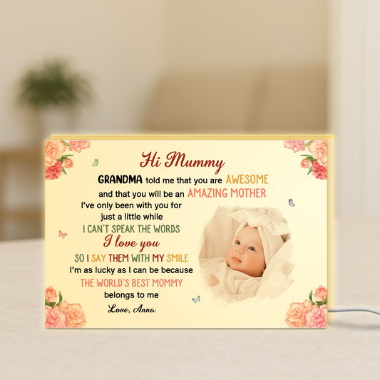 4055LUK1 personalized photo light box_ mothers day gift from baby  4055L