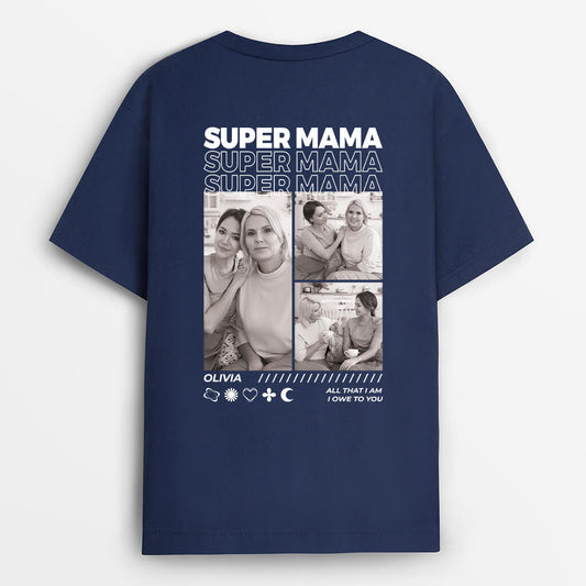 4065AUS1 custom super mama shirt with photo_ sentimental gifts for mom_ 4065ATM5A