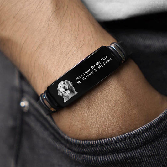 4134JUS2 personalized memorial bracelets_ no longer by my side but forever in my heart 4134J6T5A