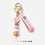 4134MUK1 personalised uv printed memorial daisy beaded keyring with photo 4134mj6f5a