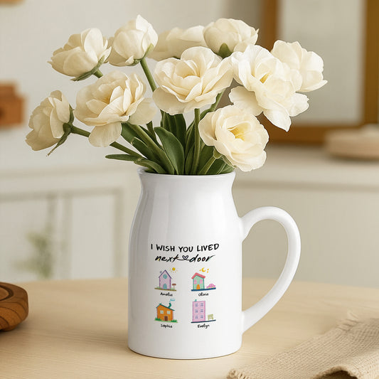 4142OUS2 custom flower vases i wish you lived next door gifts for friends 4142OKM3F