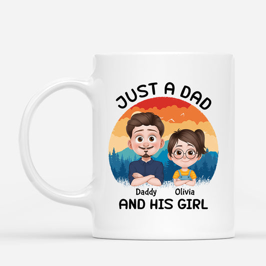 4168MUK1 personalised just a dad and his girl mug_ 4168M6I0B