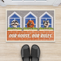 4198DUS2 personalized gifts for dog lover we rule the house doormat 4198DKH5C