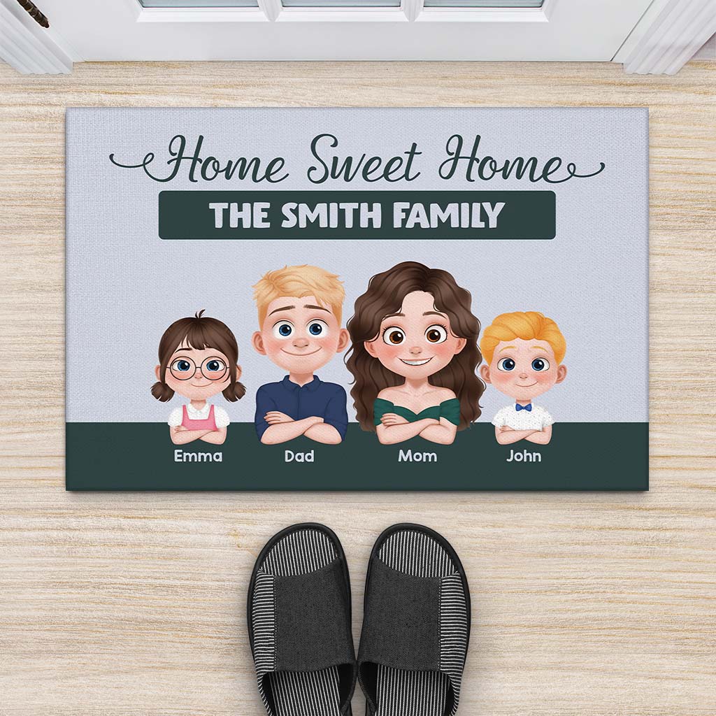 4207DUS2 family personalized gifts home sweet home doormat 4207DKQ0I