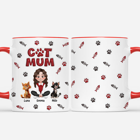 4218MUK2 3d printing effect personalised cat dad 3d mug 4218M8K0D