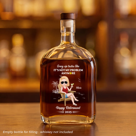 4239AUK1 personalised funny happy retirement whisky bottle for himher 4239aitv5a_1