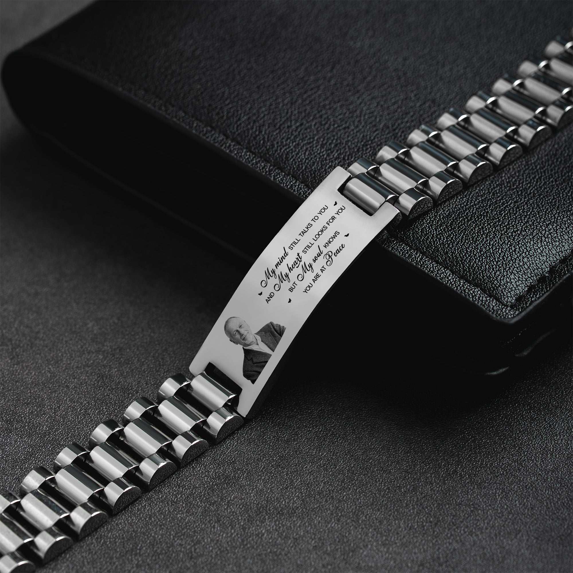 4348JUK2 personalised photo memorial watch band bracelet for loss of mumdad 4348j8l5a