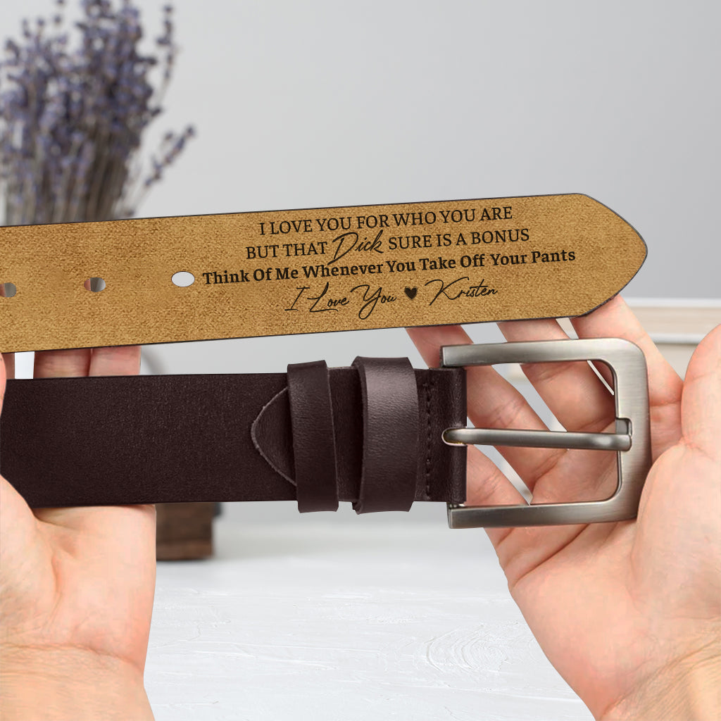 4350JUS2 personalized engraved leather belt funny gifts for couples 4350J5M5G