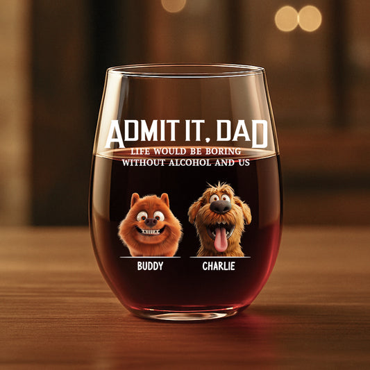 4351IUS1 personalized stemless wine glasses funny gifts for dog moms 4351IKMC