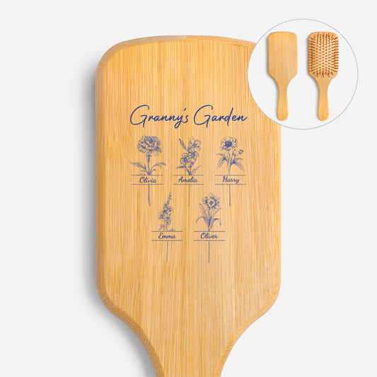 4357QUK1 personalised grandmas garden uv printed bamboo hairbrush for grandma 4357qtl5a_8d9098b7 aa53 45d1 874a fb5c3b990525