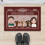 4359DUS2 personalized gifts for family with dog dogs welcome doormat_ 4359DKQ5C