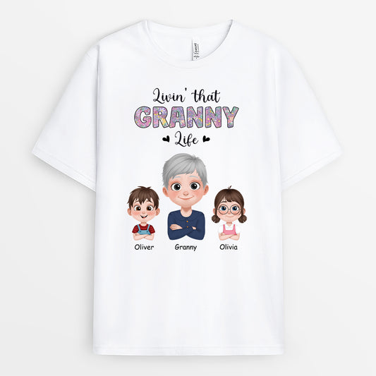 4368AUK1 personalized grandma shirts livin that grandma life 4368AK4NA