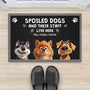 4414DUK2 custom dog doormat funny dog gifts spoiled dogs live here  4414D_5cf7847c 5e4d 4b57 9183 8c089bfa897c