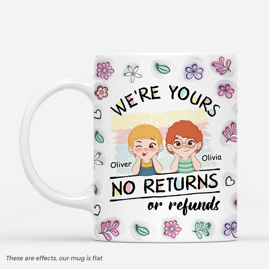 4471MUS1 3d printing effect personalized gifts for mom dad were yours no returns mug 4471M3H0A