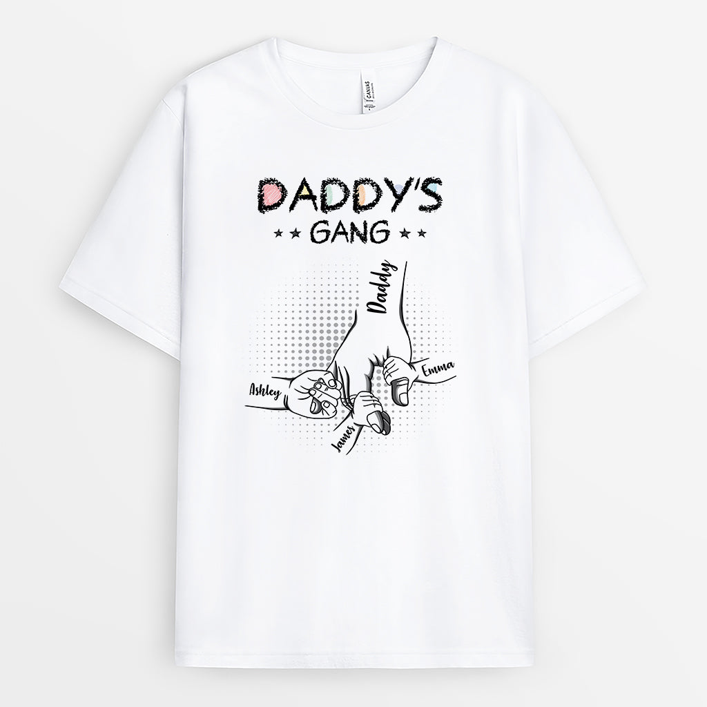 Personalised Daddys Gang Hands Holding T-shirt 商品缩略图