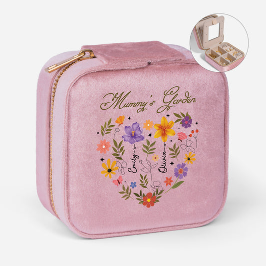 4541AUK1 personalised mummygrandmas garden velvet jewellery box for mothers day 4541ajslta