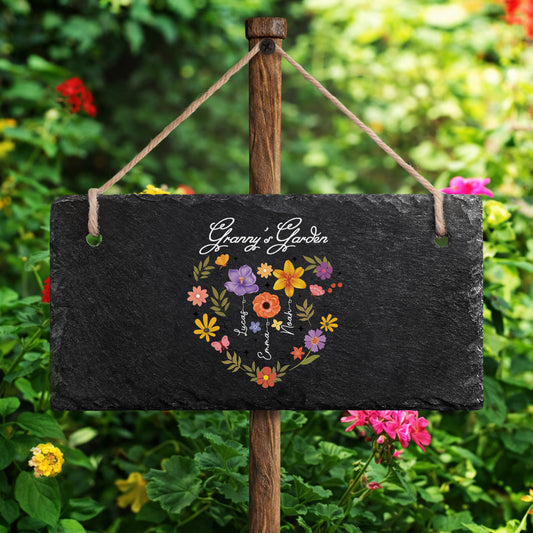 4541AUK2 personalised grannymummys garden slate garden sign 4541aeslta_455213b0 2d50 4db7 920b c7f6cb7989b7