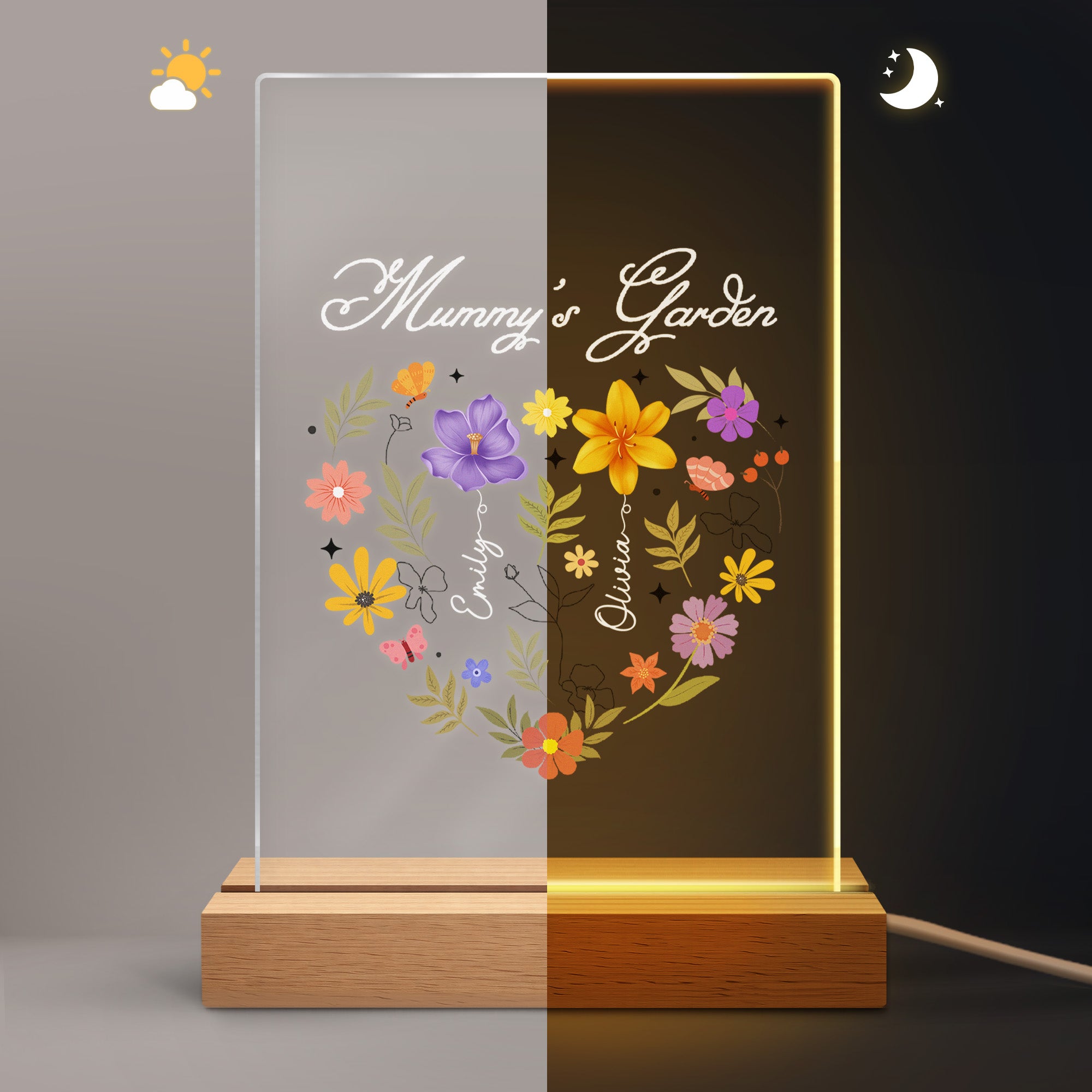 4541LUK5 personalised mummys garden night light for mumgrandma 4541lslta