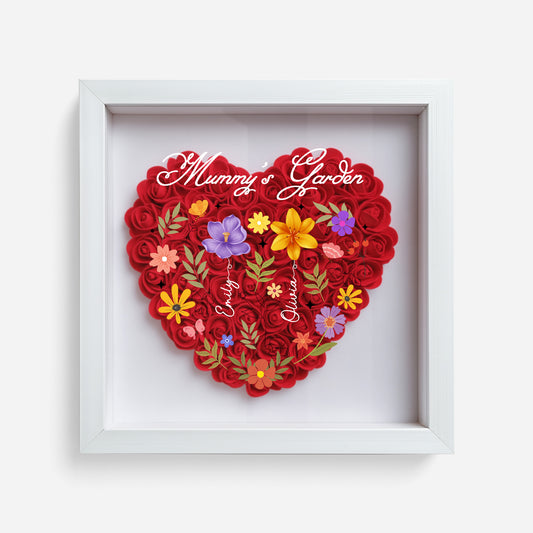 4541OUK1 personalised mummygrandmas garden flower shadow box for mothers day 4541oslta