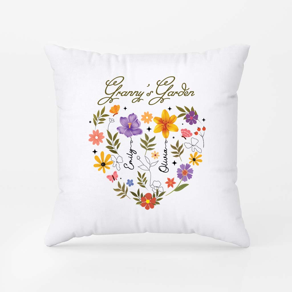 4541PUK2 personalised mummys garden pillow for mumgrandma 4541pslta