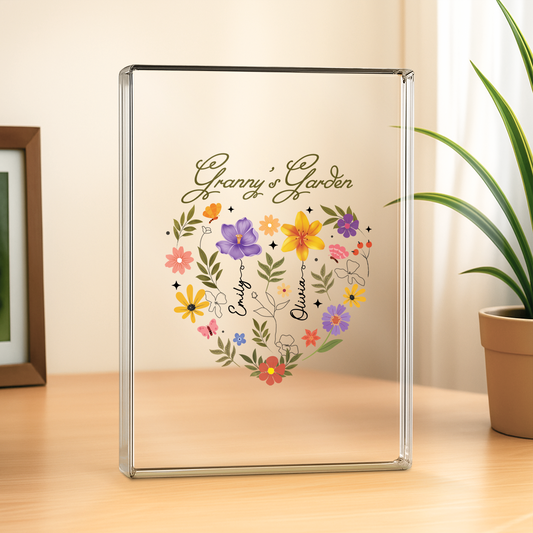 4541RUK2 personalised mummys garden rectangle acrylic plaque for mumgrandma 4541rslta