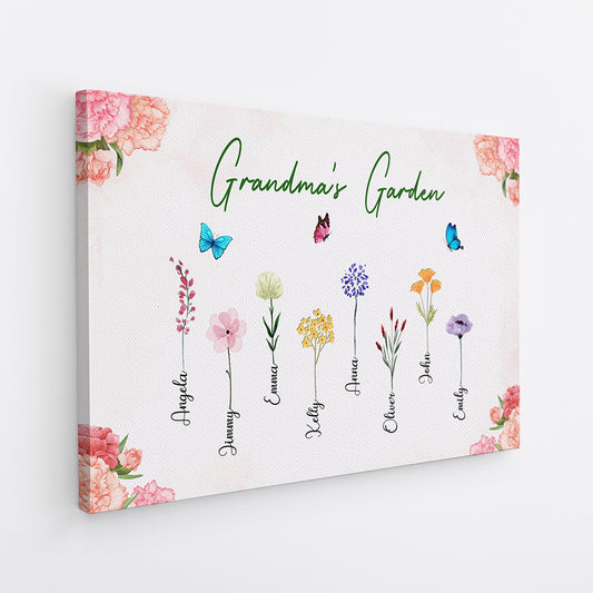 4564CUS2 personalized gifts for grandmother grandmas garden canvas_ 4564C
