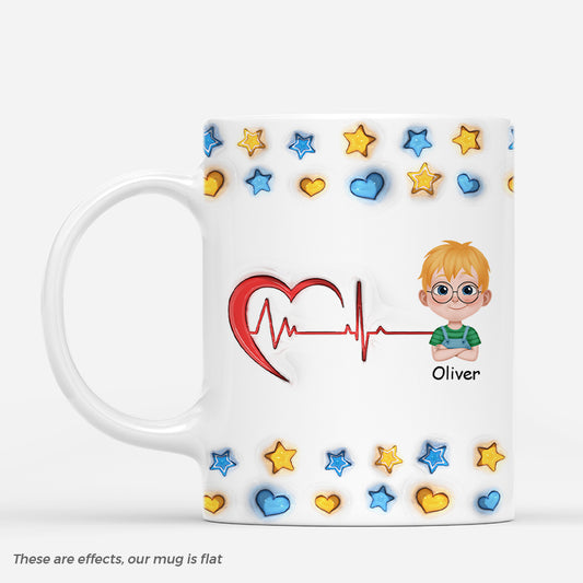 4604MUS1 3d printing effect personalized kid mug gifts for parents grandparents 4604M3Q0B