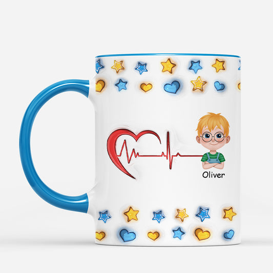 4604MUS2 3d printing effect personalized kid mug gifts for parents grandparents 4604M3Q0B