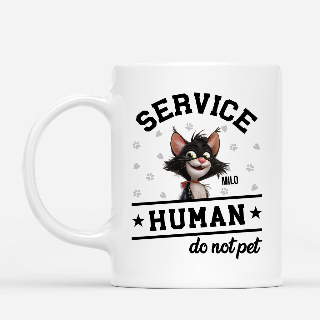 4639MUK1 personalised service human do not pet_ cat mug_ 4639M8IMD