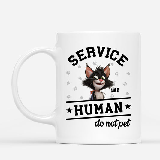 4639MUK1 personalised service human do not pet_ cat mug_ 4639M8IMD