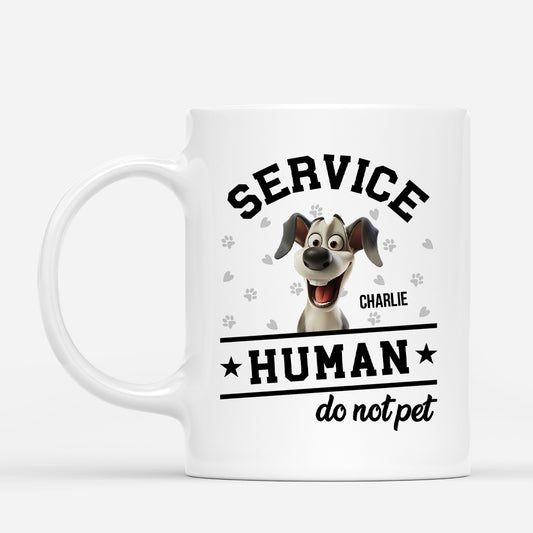 4639MUK1 personalised service human do not pet_ dog mug_ 4639M8IMC