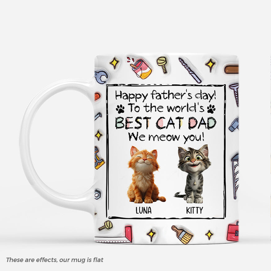 4718MUS1 3d printing effect personalized fathers day mugs unique cat dad gifts 4718MKM5D_af816d62 27c2 4bf8 a75e 3bb30f4a4aa4