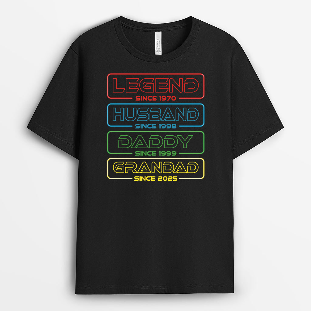 4760AUK1 personalized grandfather gift legend husband dad grandpa shirt 4760AK8NB