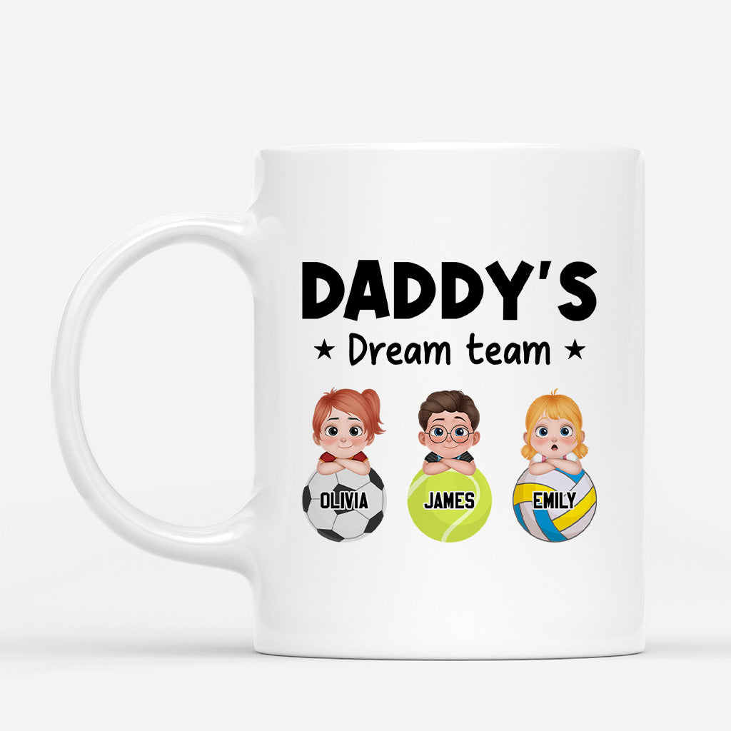 4794MUK1 personalized gift for dad dad dream team mug 4794MKYMB