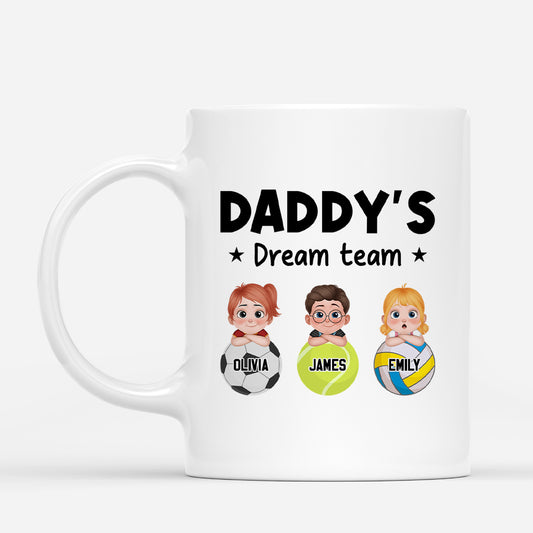 4794MUK1 personalized gift for dad dad dream team mug 4794MKYMB