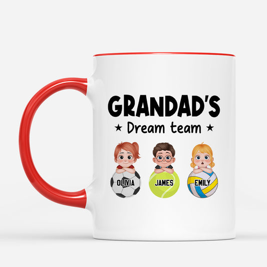 4794MUK2 personalized gift for dad dad dream team mug 4794MKYMB