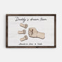 4815CUS1 personalized gifts for dads daddys dream team wooden canvas 4815C6Q5B_1648d5bf 8038 4feb 85b1 f6010927dc09