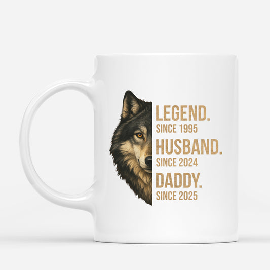 4848MUK1 personalized gifts for dad wolf mug legend since mug 4848MK8AB