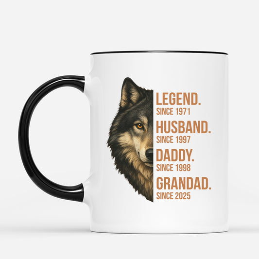 4848MUK2 personalized gifts for dad wolf mug legend since mug 4848MK8AB