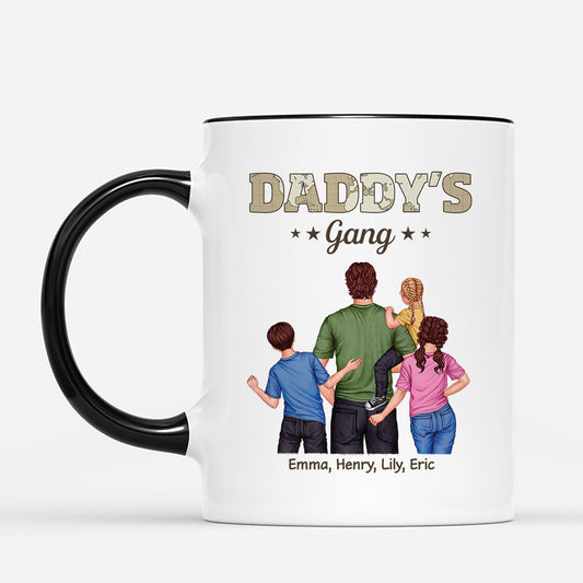 4855MUS2 personalized dad presents daddys gang mug with kid names  4855MKL0B