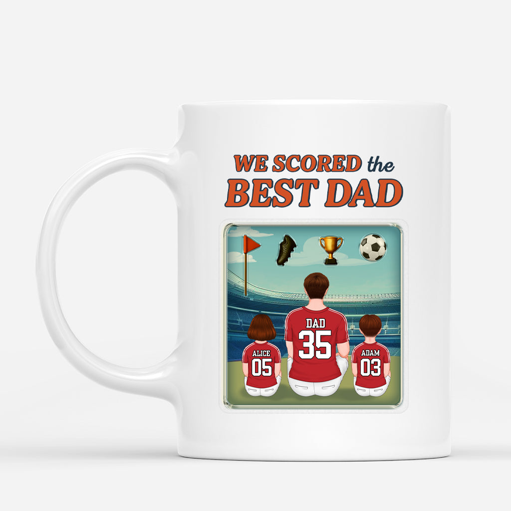 4860MUK1 personalized mug for dad we scored the best dad  4860M3YAB