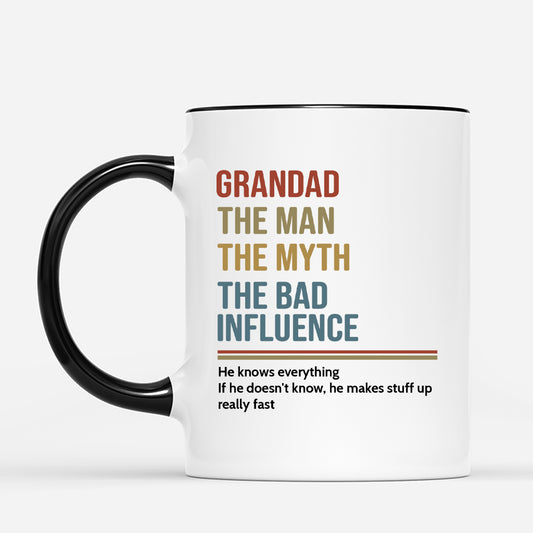 4868MUK2 custom funny dad gifts man myth bad influence vintage mug 4868M6YAB