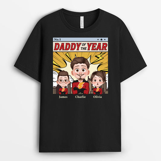 4899AUK1 custom gifts for dad dad of the year t shirt 4899A3GTB