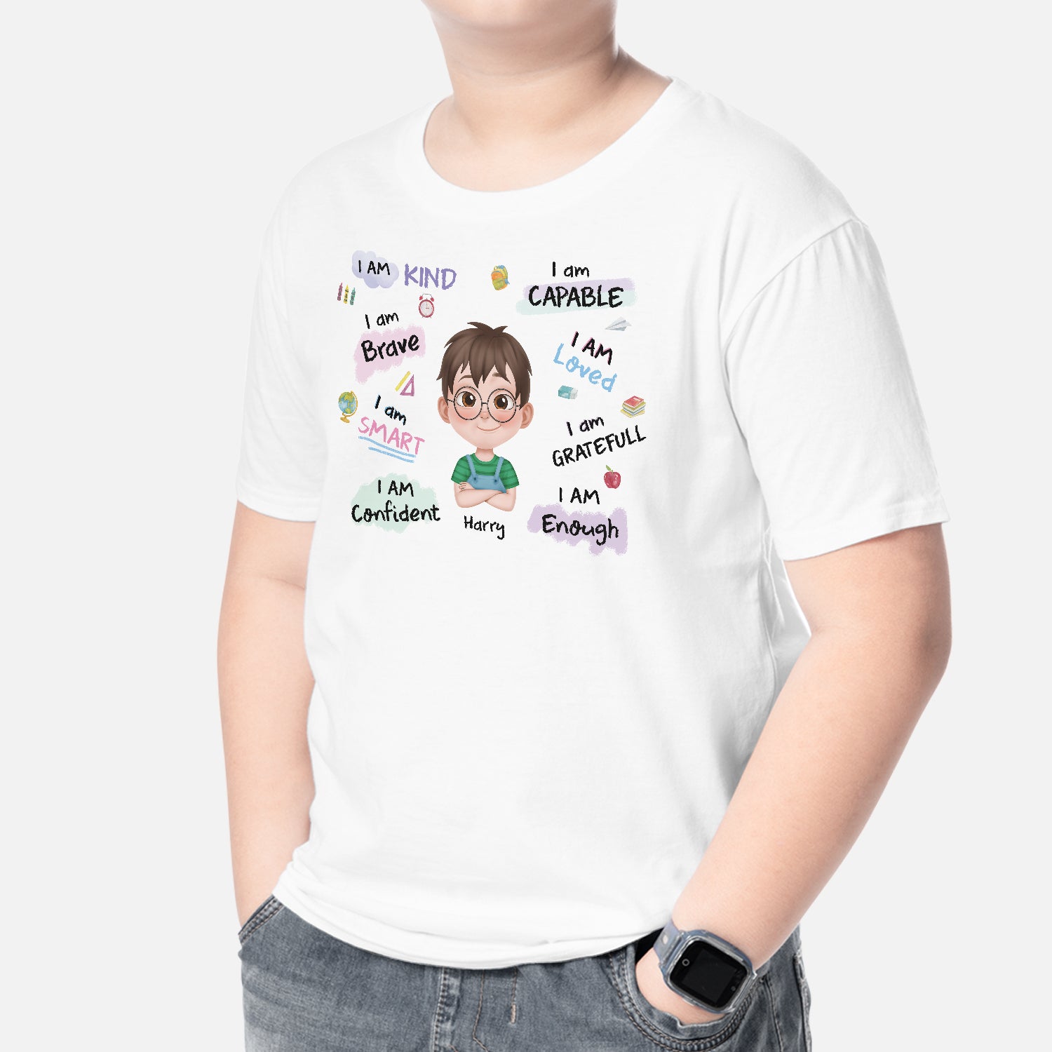4941AUS2 custom kids t shirts_ positive affirmation shirts_ 4941A5QNK