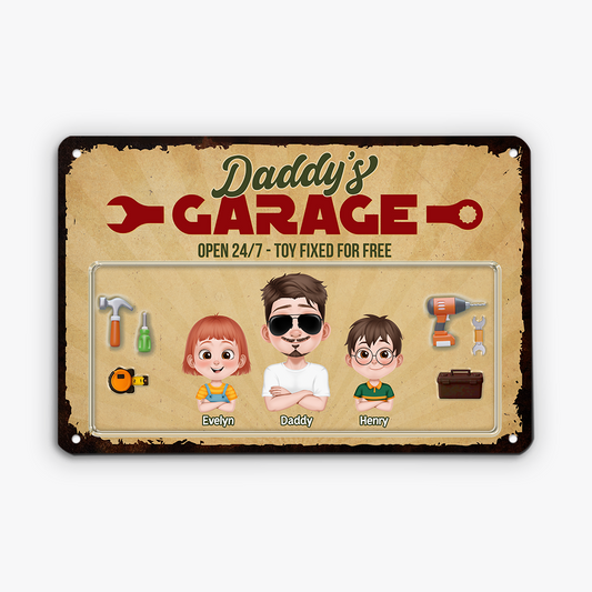 4972EUS1 Custom Metal Garage Signs Unique Gifts for Dad
