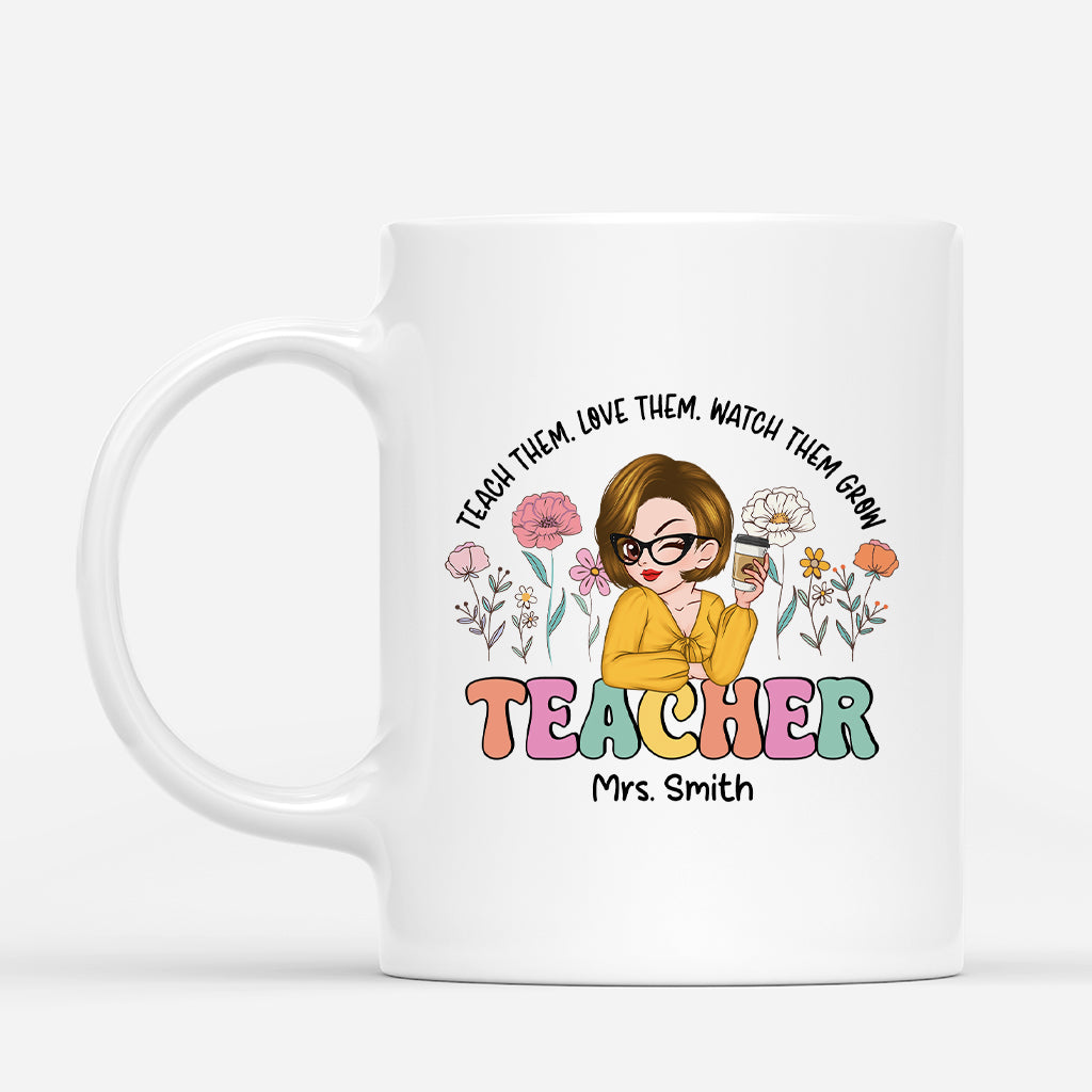4974MUK1 personalised teach them love them watch them grow_ mug for teacher_ 4974M8INT