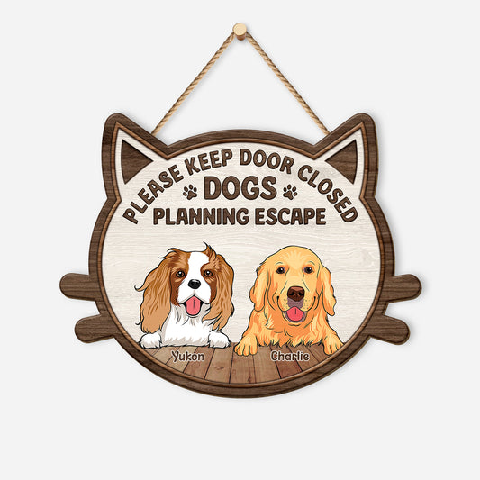 5035QUS1 custom gifts_ for dog lovers please keep door closed wood sign 5035Q8QNC