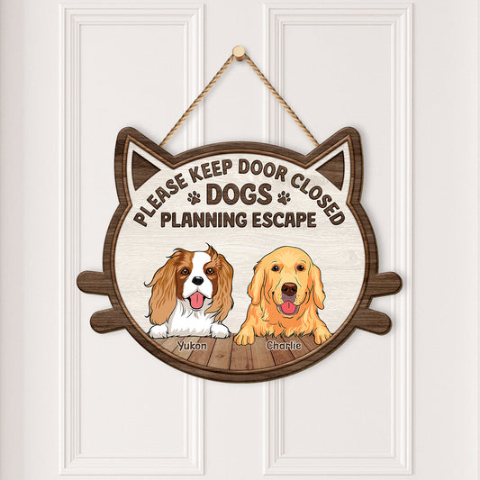 5035QUS2 custom gifts_ for dog lovers please keep door closed wood sign 5035Q8QNC